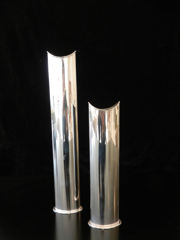 Silverplated Vases by Lino Sabattini