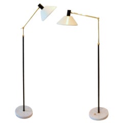 Near Pair of Articulated Floor Lamps by Stilux
