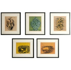 Set Of Early Lithographs By Axel Salto