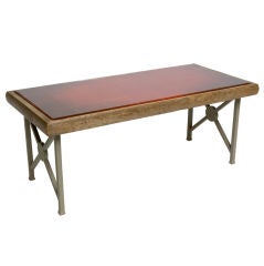 Trompe l'Oeil Glass Topped Coffee Table