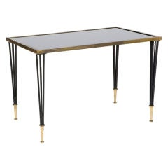 Brass and Vitrolite Coffee Table