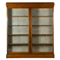 Early Victorian brass-mounted mahogany bookcase