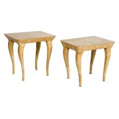 Pair of French 'Crackleure' Side Tables