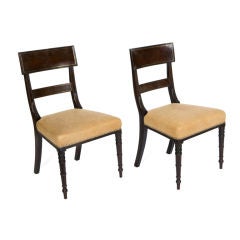 Pair of  Mahogany Regency Chairs