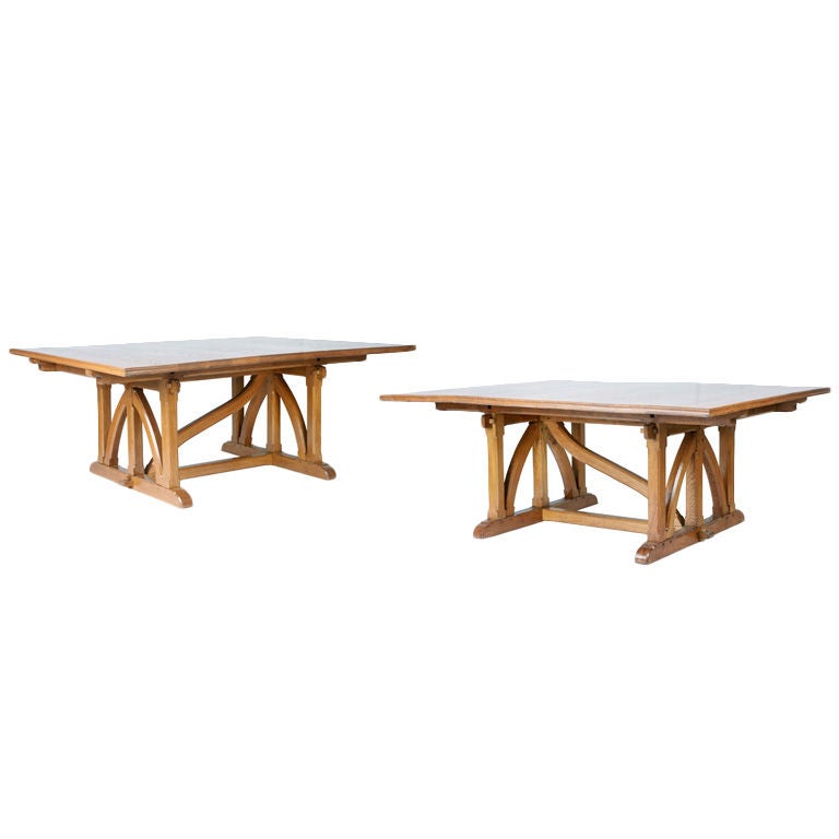 Pair of mid 19th Century Gothic Tables For Sale