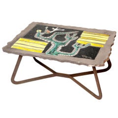 Enamel on Pumice Stone Coffee Table