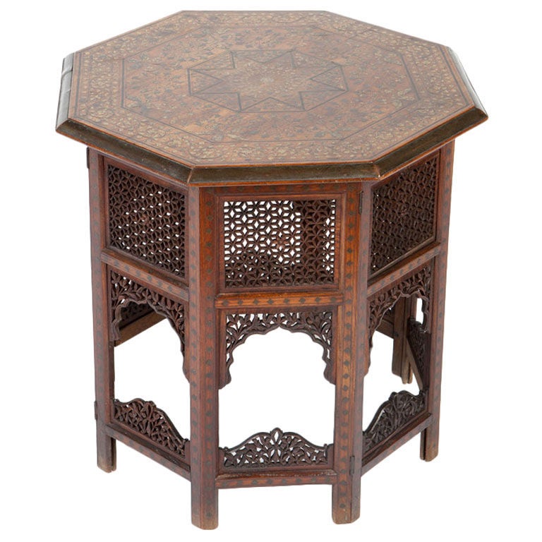Indian Octagonal Table For Sale
