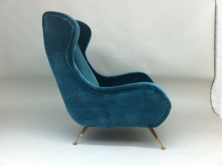 Pair Italian armchairs c, 1950