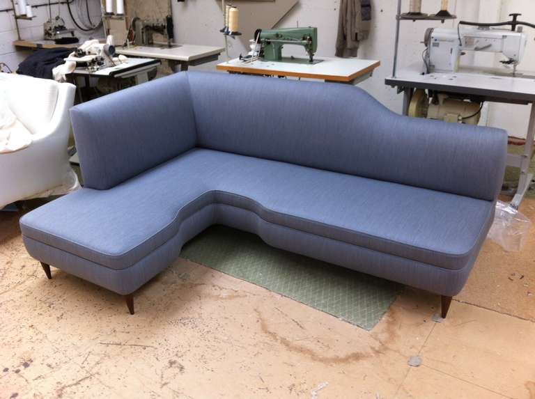 italian L-shaped sofa c, 1950