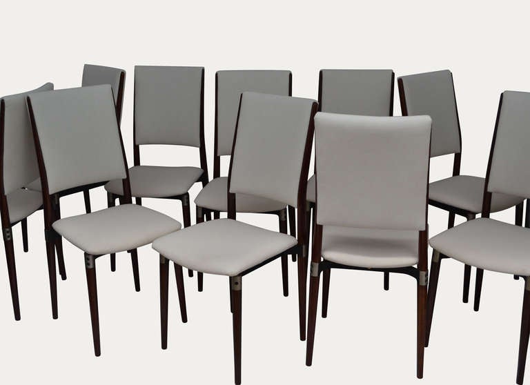 Set of Ten Eugenio Gerli Dining Chairs 2