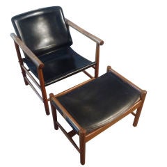 Kai Lyngfeldt Larsen Chair And Ottoman