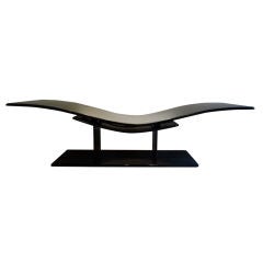 lacquered wave form bench
