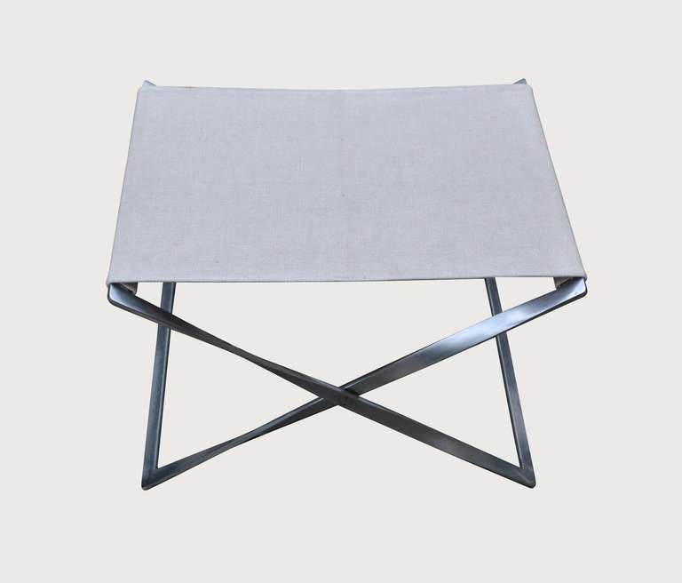 Danish Poul Kjaerholm Folding Stool