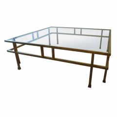 1940
s gilded metal occasional table