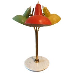 italian three arm table lamp