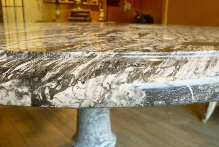 French Louis Philippe Bardiglio Marble Centre Table c1845. In Good Condition In London, GB