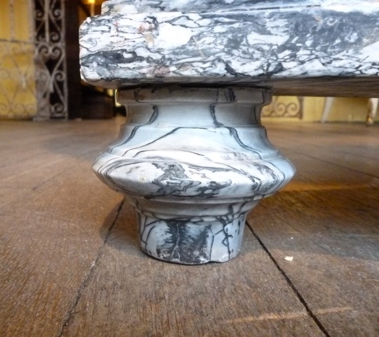 French Louis Philippe Bardiglio Marble Centre Table c1845. 3