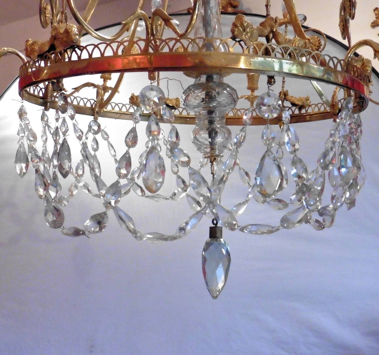 Magnificent Russian Gilt Bronze and Crystal Chandelier, circa 1800