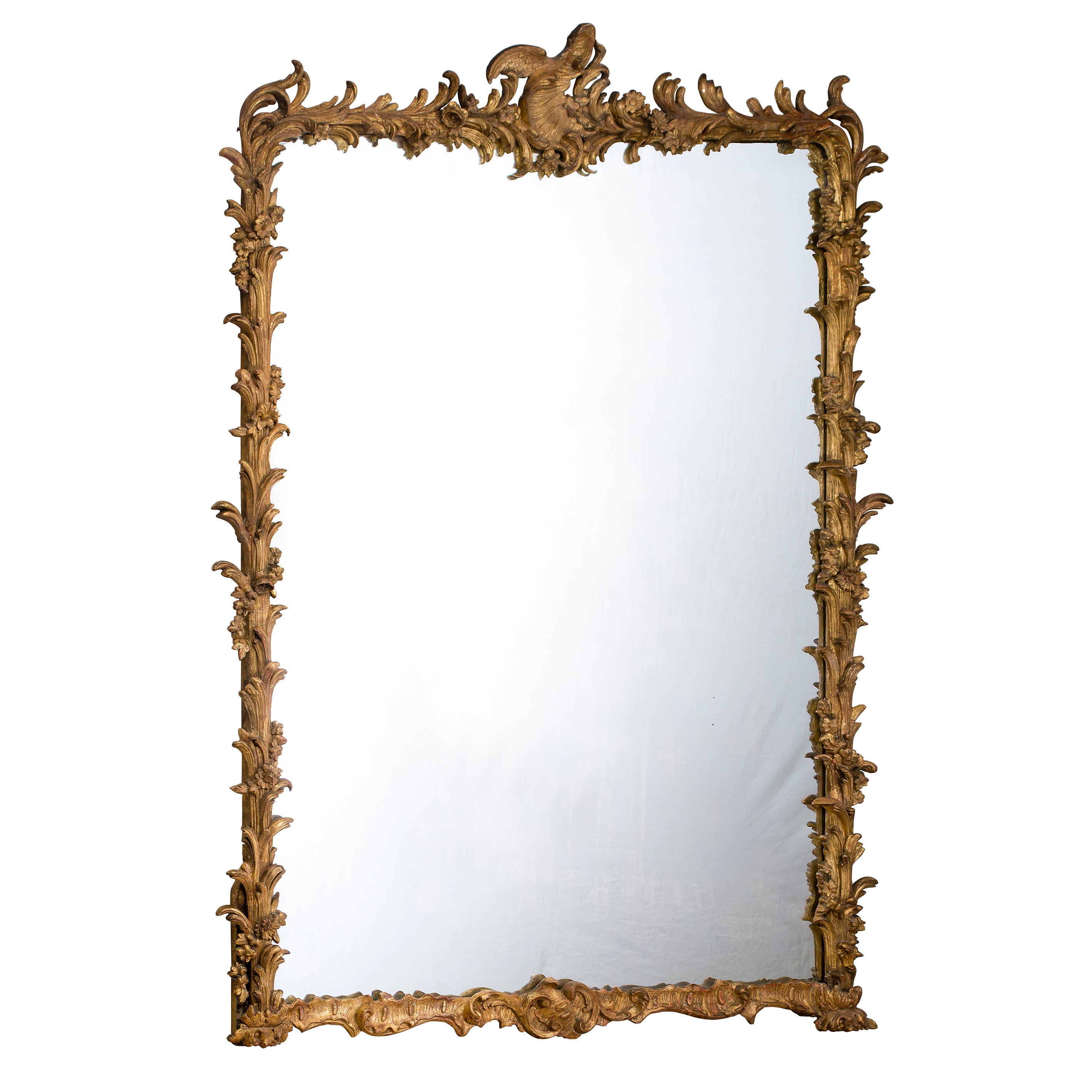 Very Fine Large French Louis XV Gilt Mirror at 1stDibs