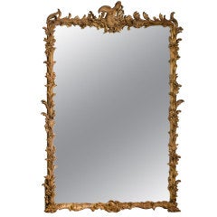 Very Fine Large French Louis XV Gilt Mirror Antique Very Fine Large French Louis XV Gilt Mirror