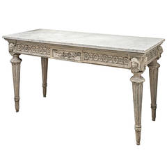French Louis XVI Carved 
Painted Neo-Classical Console Table c.1790