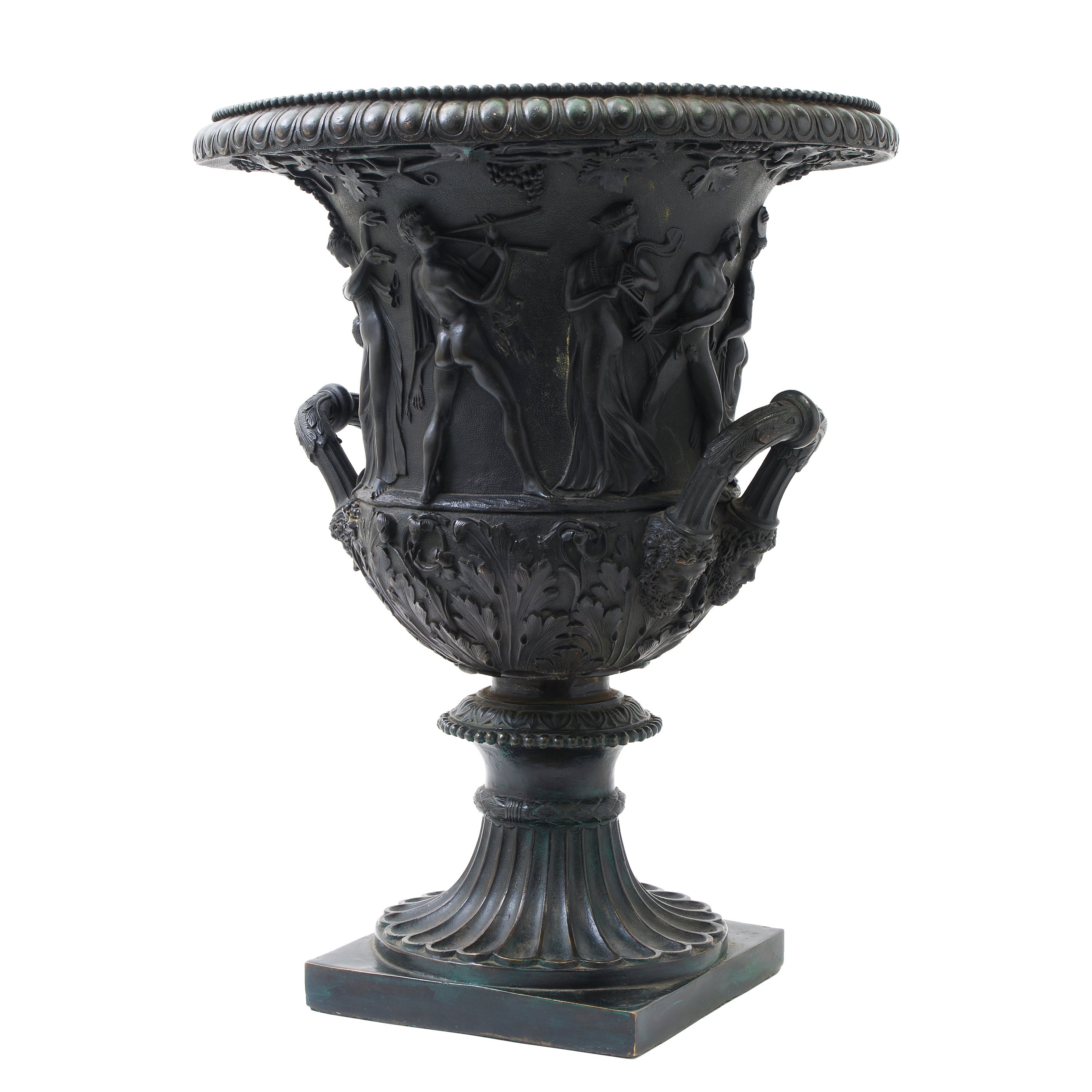 Large Finely Cast and Chased Bronze Grand Tour Borghese Urn