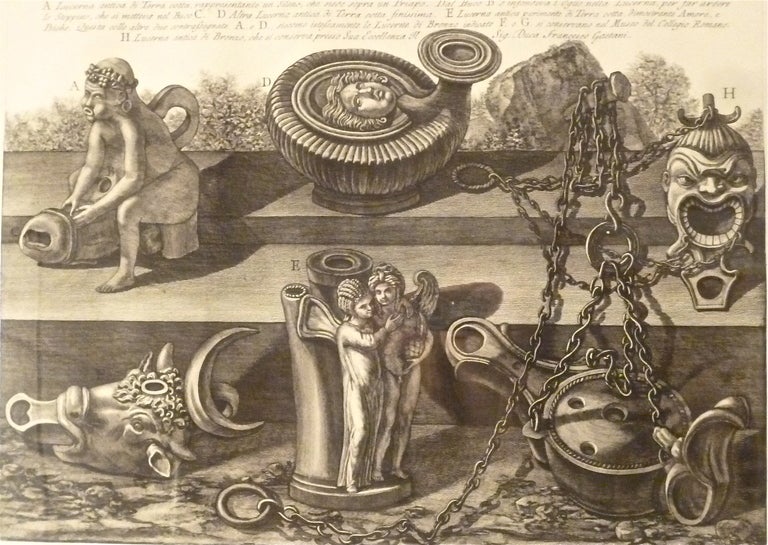 Set of Six Original Prints from Piranesi's 