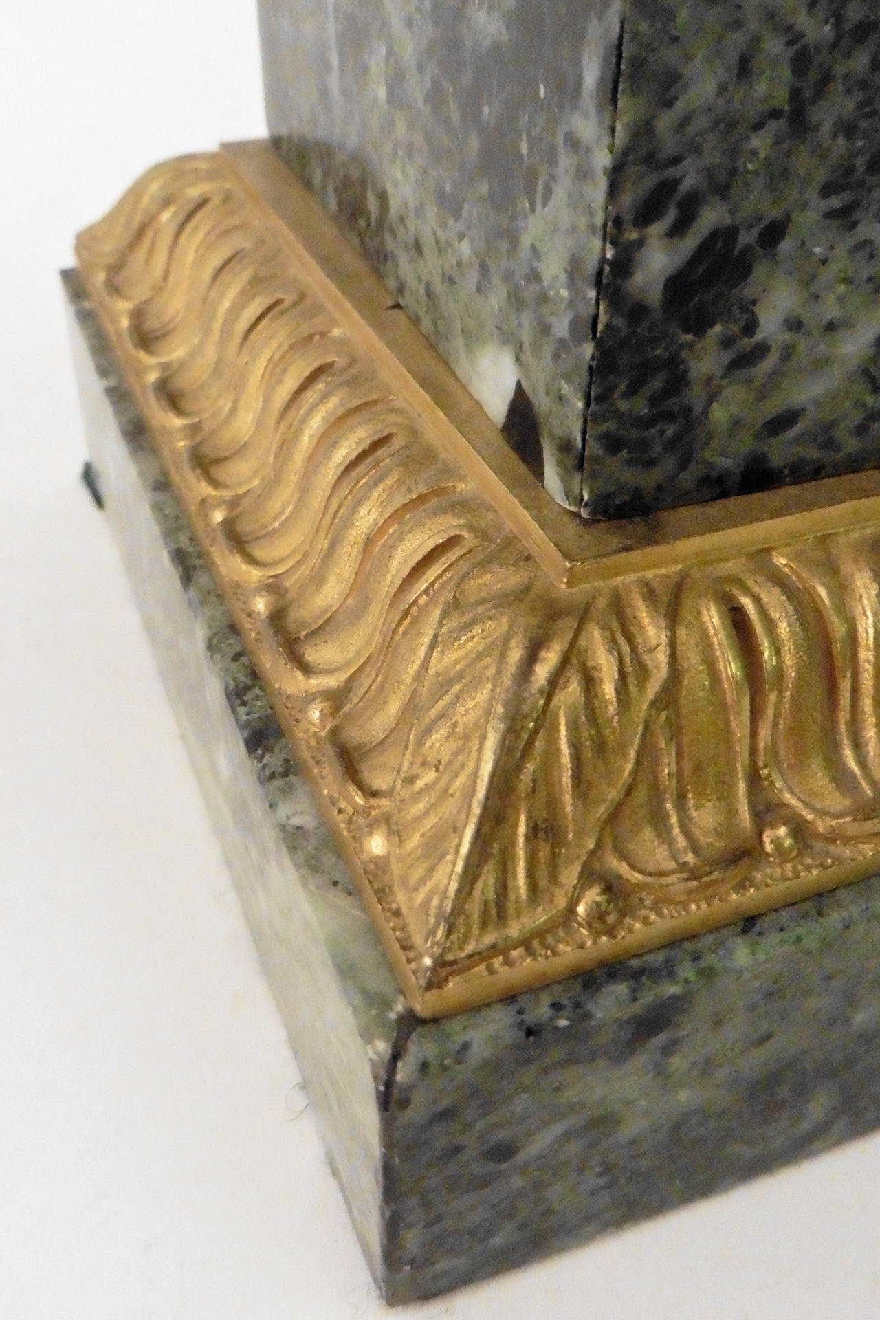 Pair of French Louis Philippe Verde Antico, Bronze and Ormolu Tazzas, circa 1845