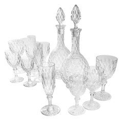 Vintage French Baccarat "Juvisy" Pattern 50 Piece Crystal Service