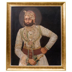 Painting of an Indian Maharaja - early 20thC