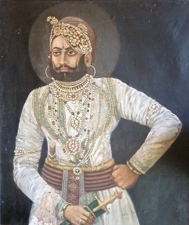 Painting of an Indian Maharaja early 20thC at 1stDibs