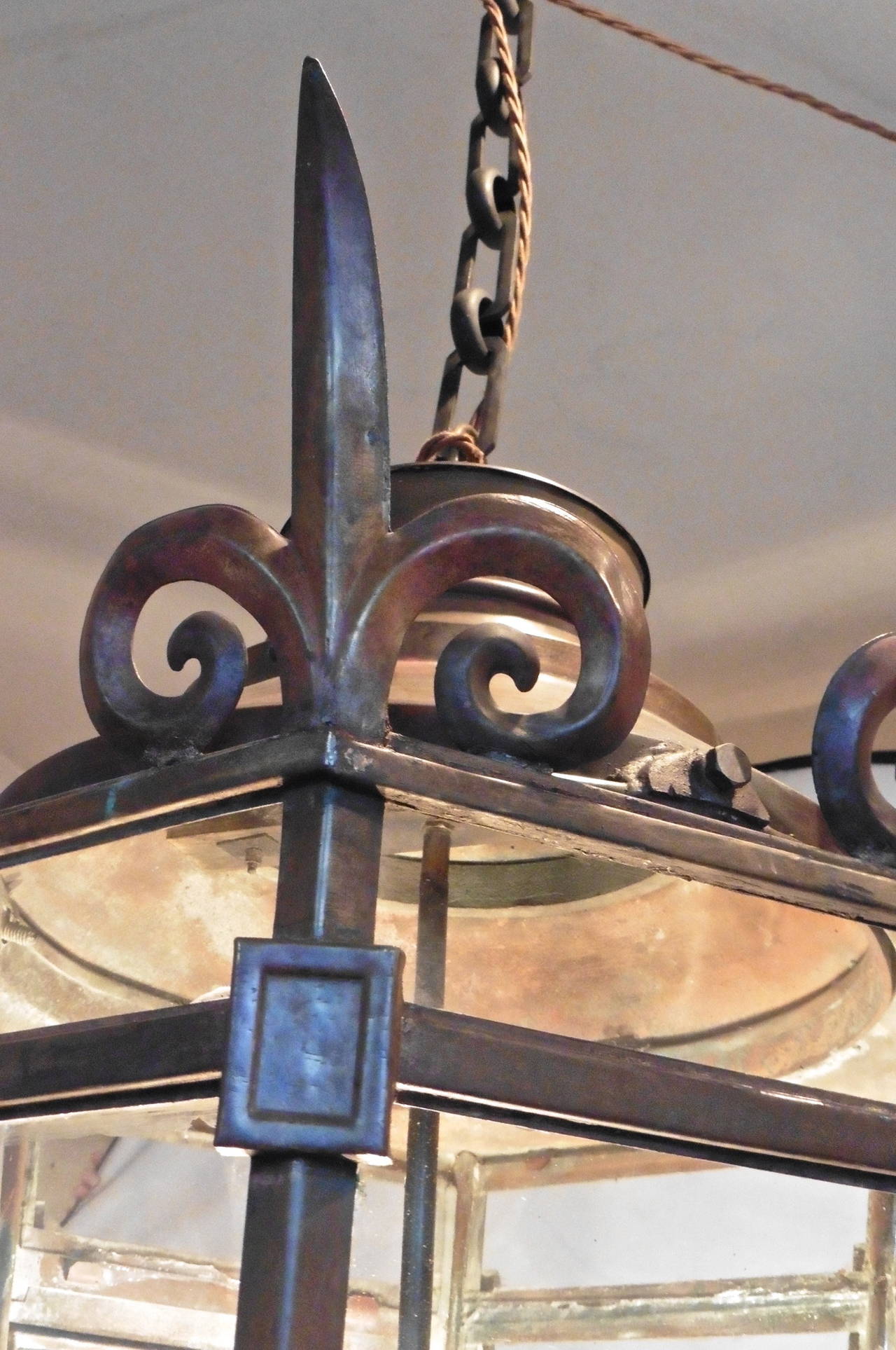 Original Brighton Promenade Copper Lantern, circa 1930 In Good Condition In London, GB