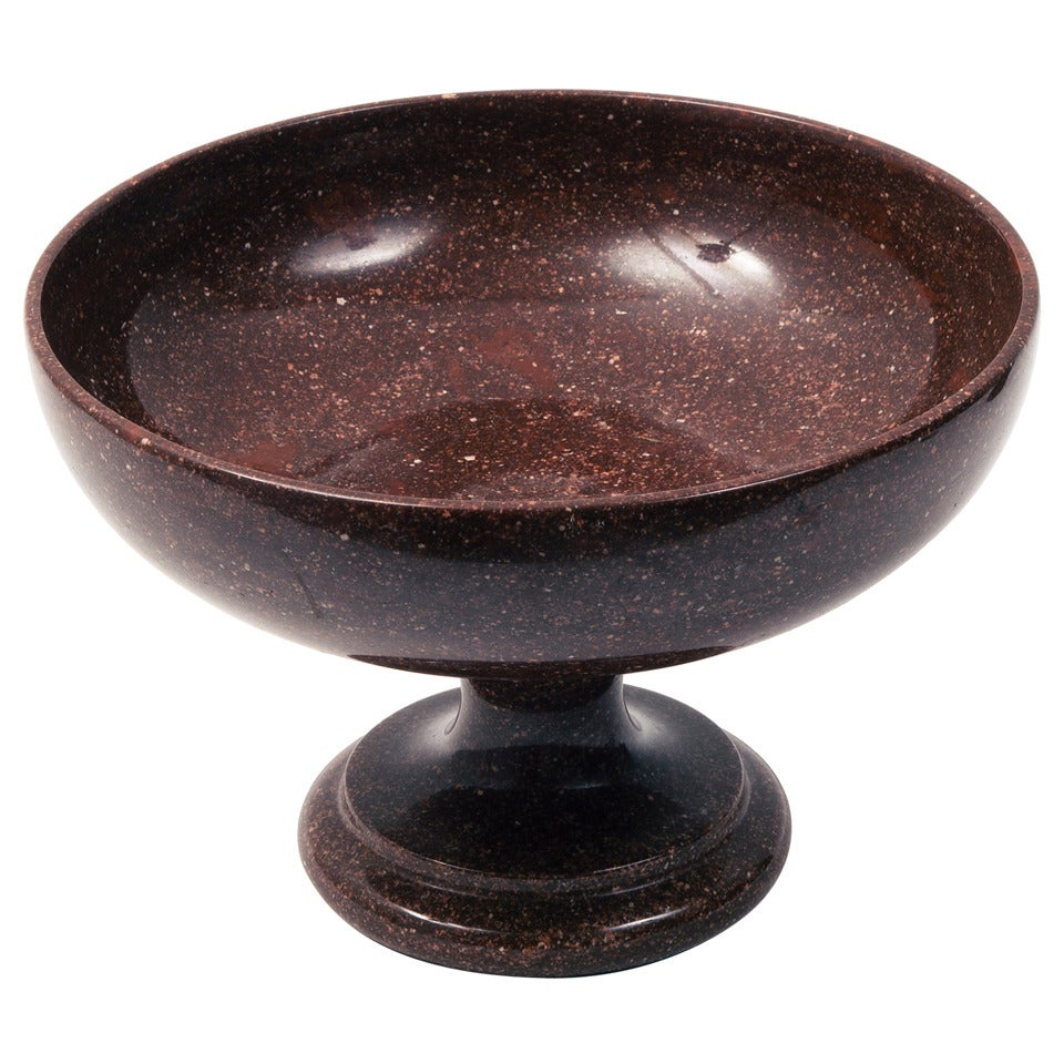 Swedish Porphyry Footed Bowl c1880