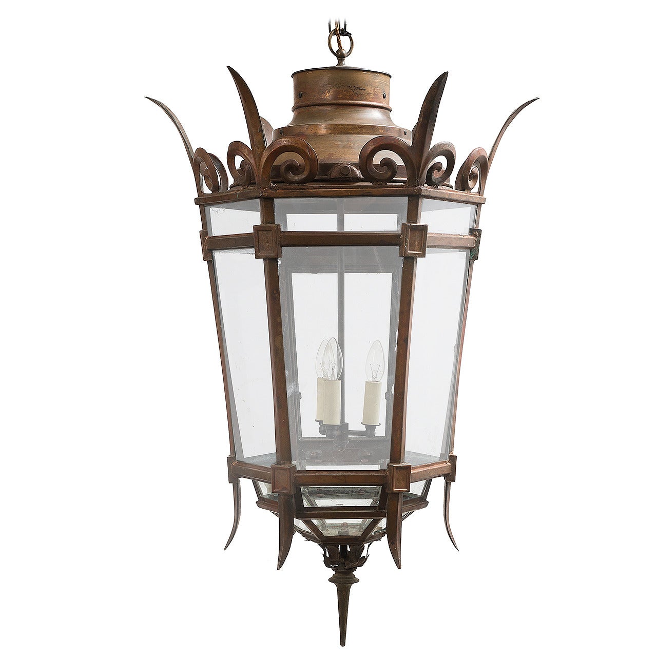 Original Brighton Promenade Copper Lantern, circa 1930