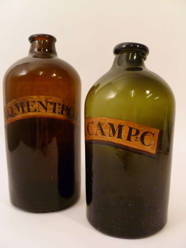 Wonderful Set 7 English 19th Century Coloured Glass Pharmaceutical Jars 2