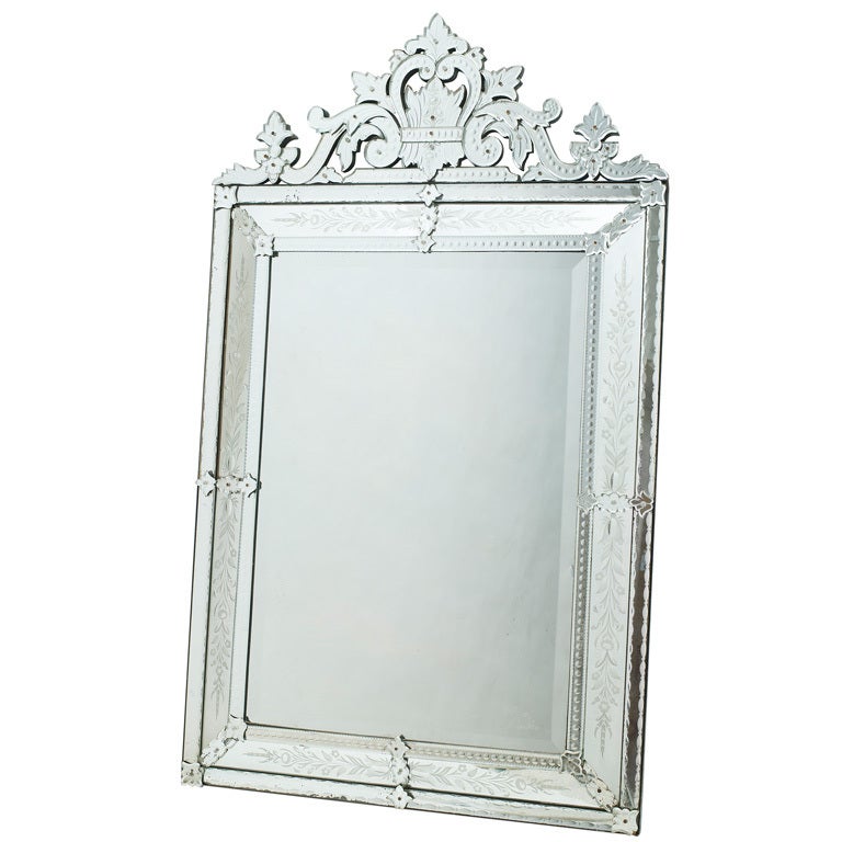 French Napoleon III  Venetian Style Mirror