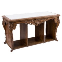 Highly Carved Louis XV Style Folio Table