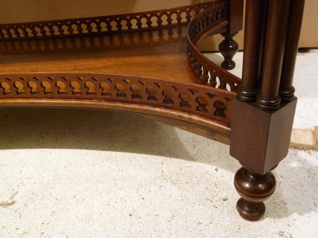 19th Century Georgian Neo-Gothic Style Mahogany Silver Table