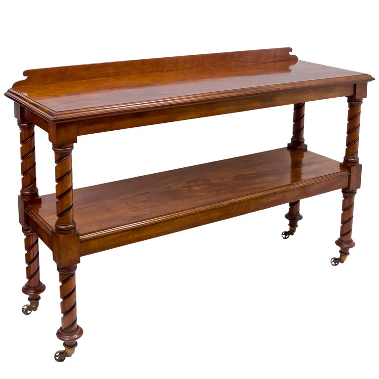 Victorian Mahogany Two Tier Serving Buffet