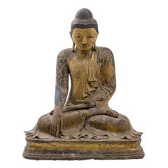 17thC Thai Gilt Bronze Buddha