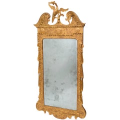 Antique Fine George II Giltwood Architectural Mirror Circa 1750