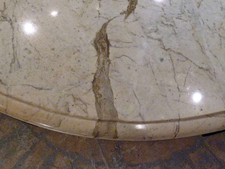 Striking Anglo Indian Ebonised Centre Table with Original Marble Top c.19th Century 2