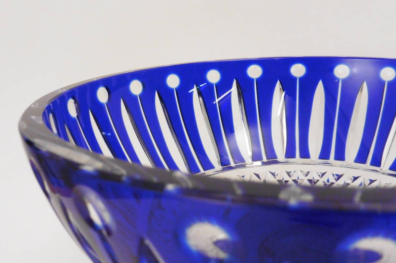 cobalt blue crystal bowl