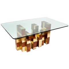 Signed Paul Evans Citiscape Dining Table