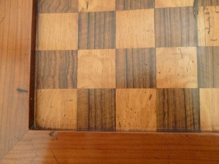 Italian Walnut & Fruitwood Parquetry Games Box With Ivory & Ebony Counters 19thC 2