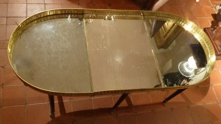 French Early 19thC Empire Gilt Bronze & Mirrored Three Part 
