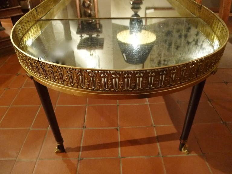 French Early 19thC Empire Gilt Bronze & Mirrored Three Part 