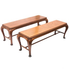 Pair of Victorian Arts & Crafts Hall Benches, Circa 1890