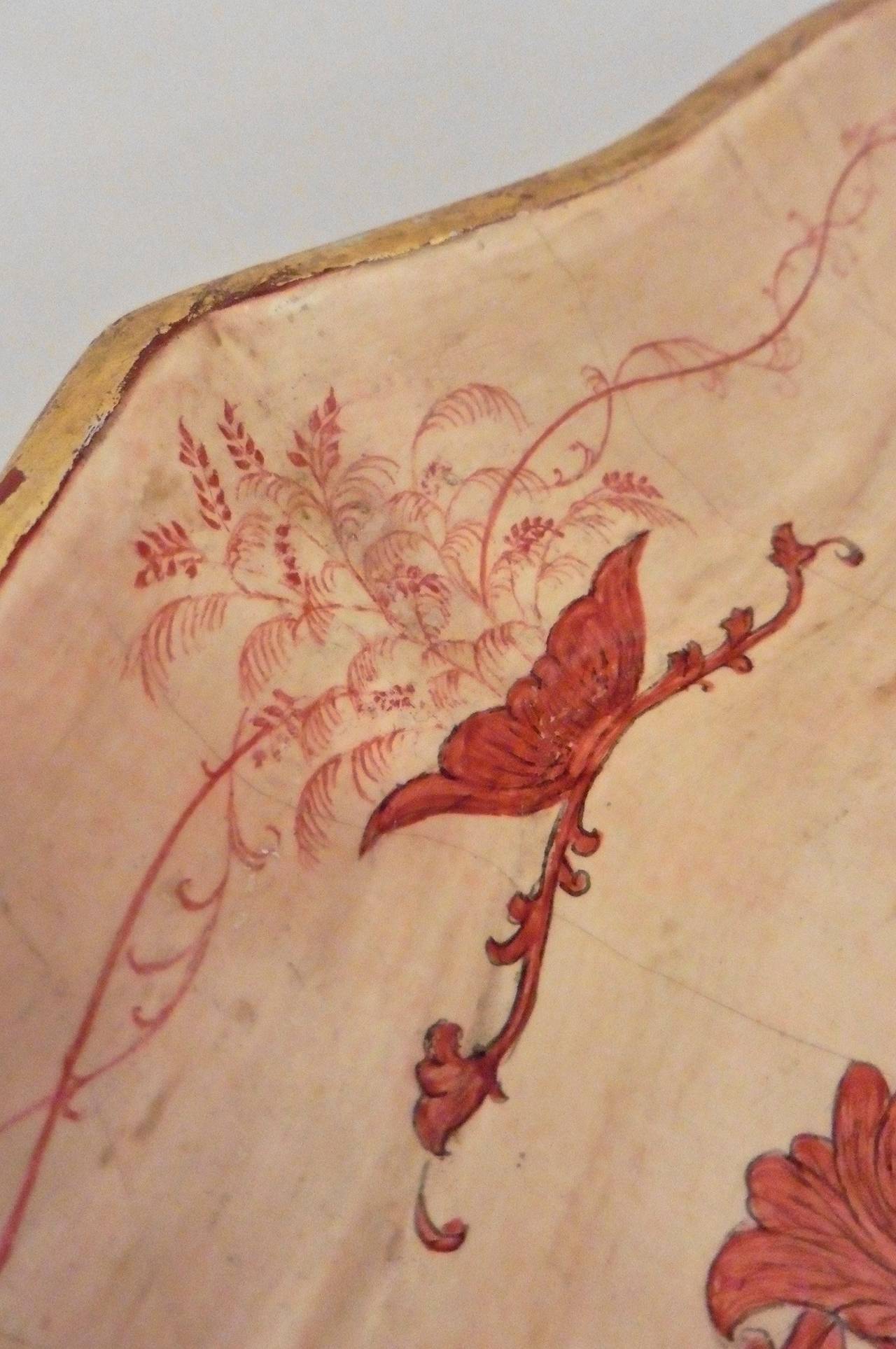 English Victorian Serpentine Shaped Paper Mâché Tray, circa 1880 1