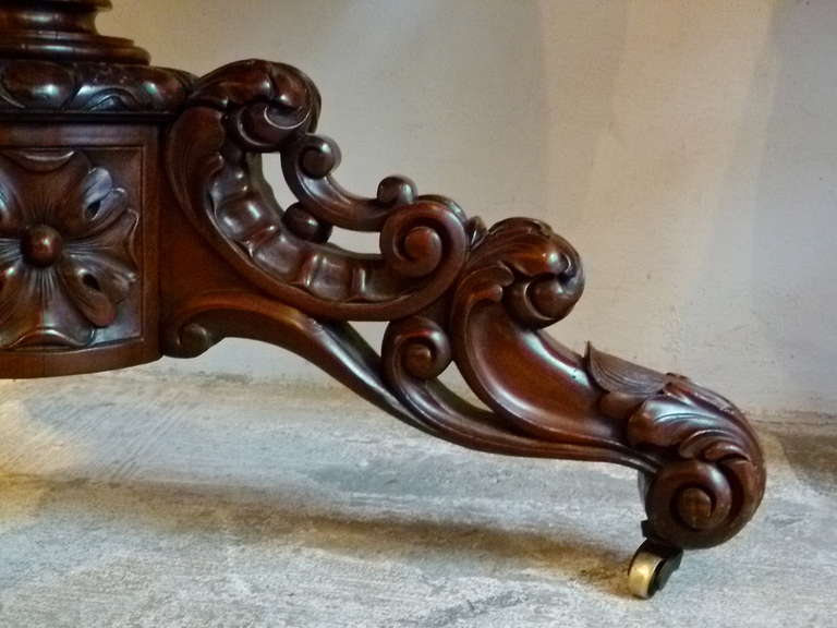 Fine Continental Mahogany Centre Table with Inlaid Top circa 1850 For Sale 3